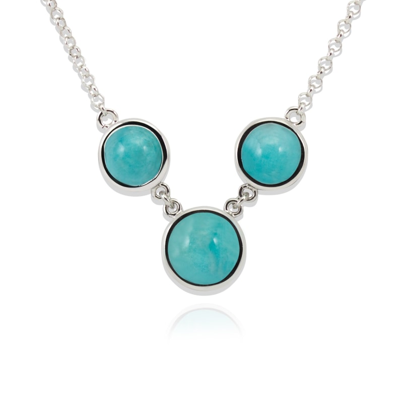 Thumbnail of Satellite Sterling Silver Amazonite Necklace image