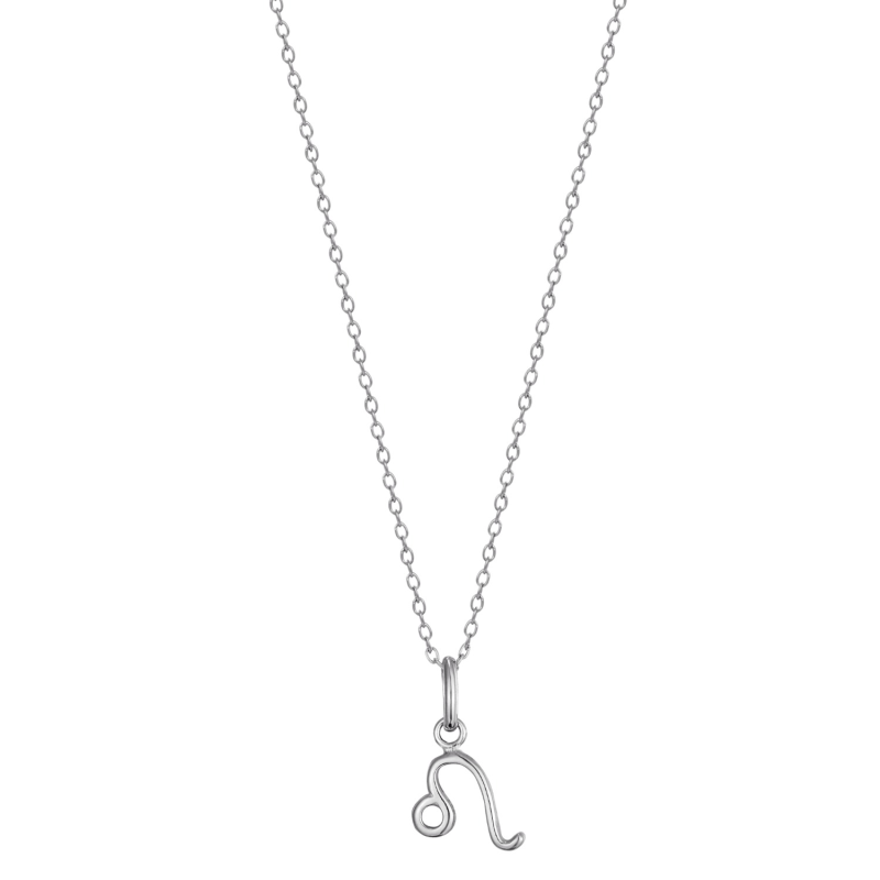 Leo Zodiac Sign Sterling Silver Necklace