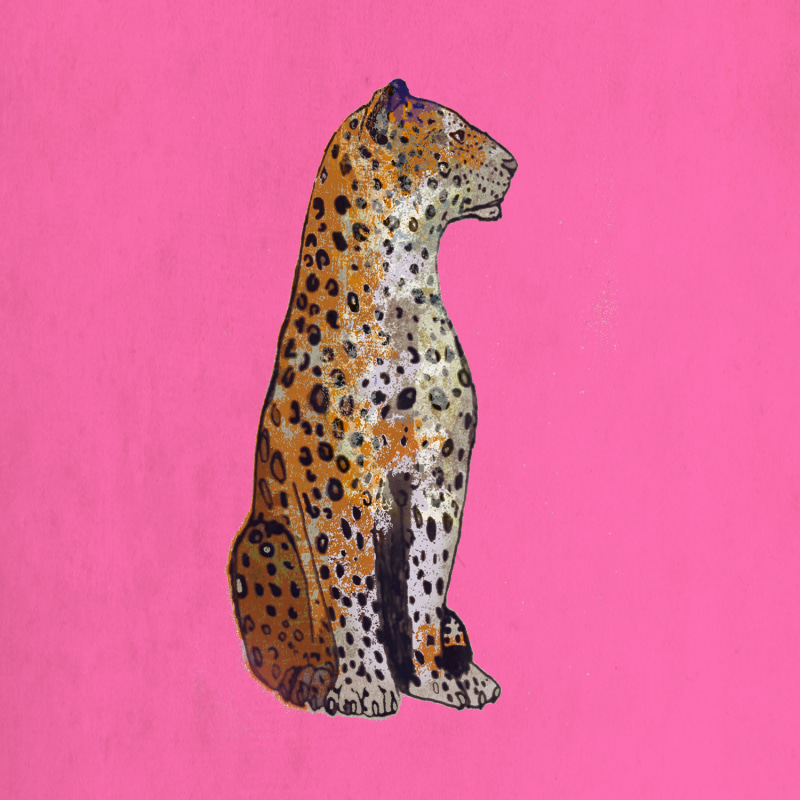 Thumbnail of The Leopard Statue Signed Print image