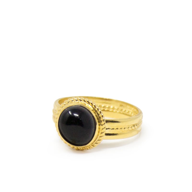 Thumbnail of Fascetta Gold-Plated Mini Onyx Ring image