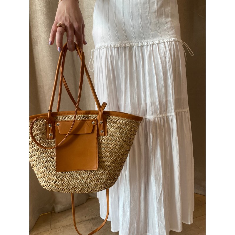 Izzy Medium Straw Tote Bag