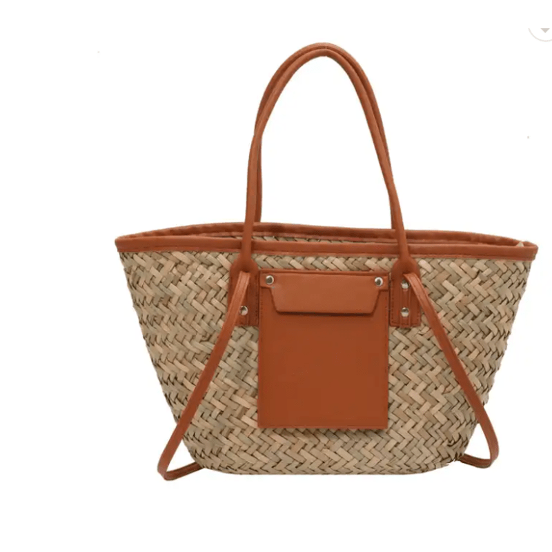 Izzy Medium Straw Tote Bag