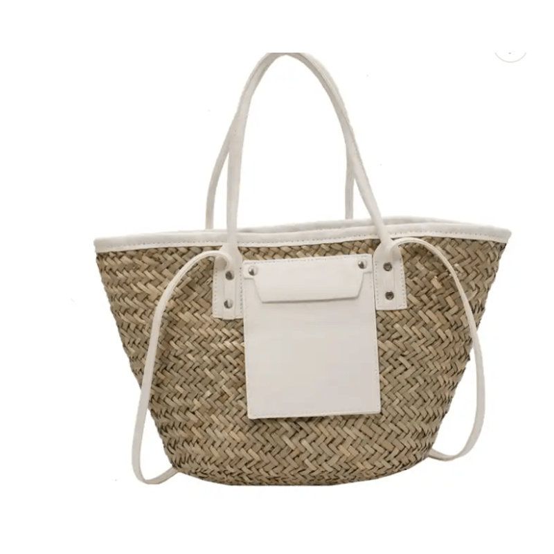 Izzy Medium Straw Tote Bag