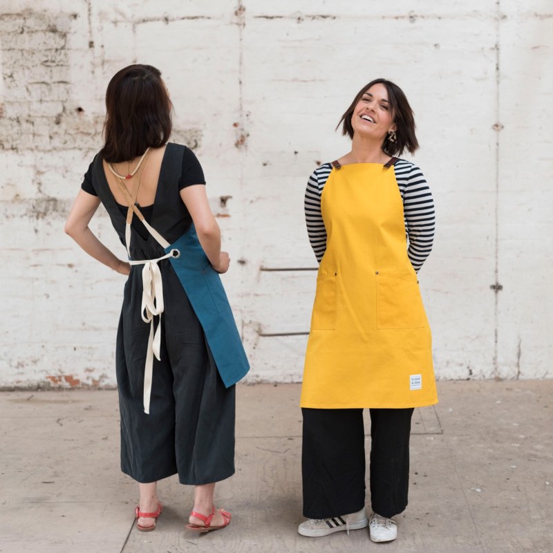 Studio Cross Back Apron - Yellow by Risdon & Risdon