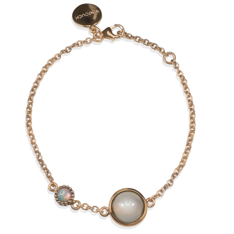 Thumbnail of Satellite Rose Gold Vermeil Moonstone Bracelet image