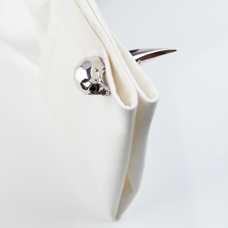 Thumbnail of Vampire Skull Cufflinks Silver image