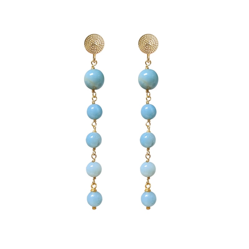 Thumbnail of Talia 5 Stone Amazonite Earrings image