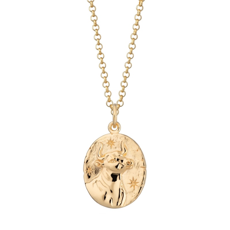 Thumbnail of Gold Taurus Zodiac Necklace image