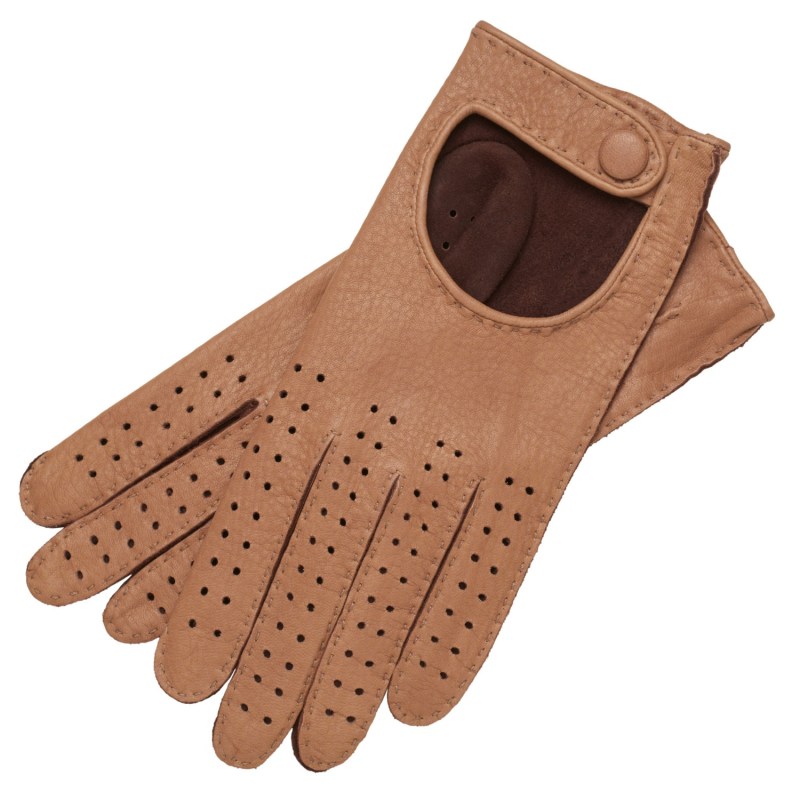 Thumbnail of Monza - Men's Deerskin Driving Gloves In Coco image