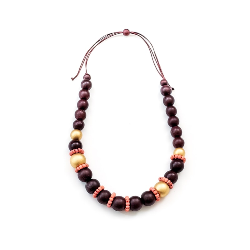 Thumbnail of Pompa Statement Necklace, Wine image