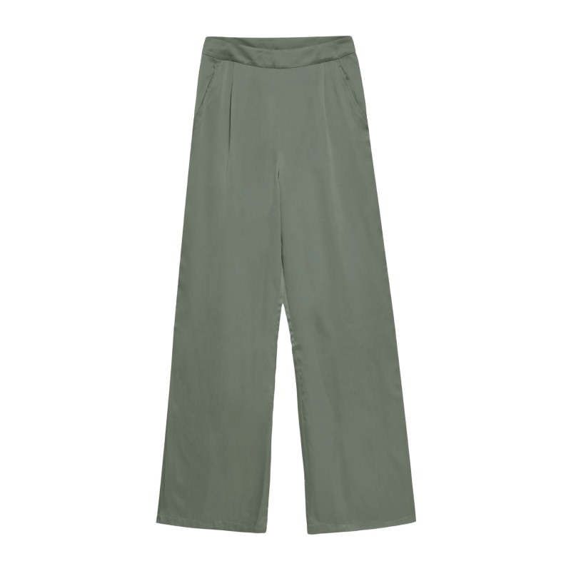 High-Waisted Silk Pant - Forest Green - 31 Long Length – Anaphe