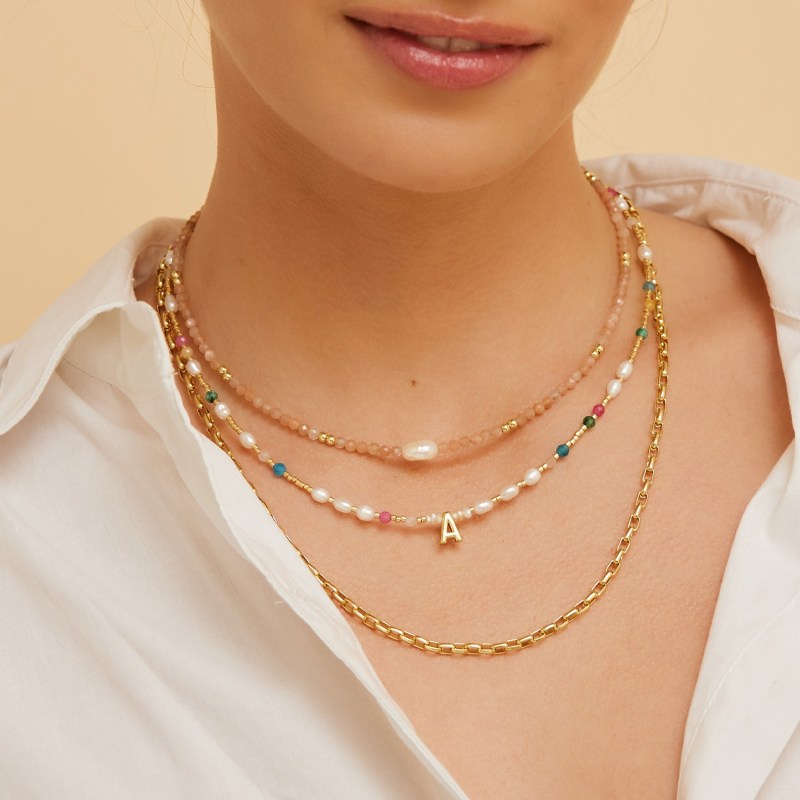 Thumbnail of Mila Gemstone & Pearl Choker image