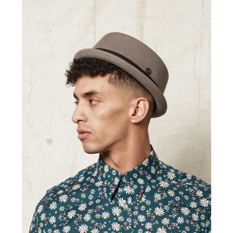 Jack Smoke Grey Felt Skimpy Brim Short Brim Rude Boy Mod Style Porkpie ...