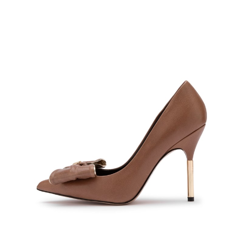 Thumbnail of Jacoba Light Brown Buffalo Leather Women's Stiletto image