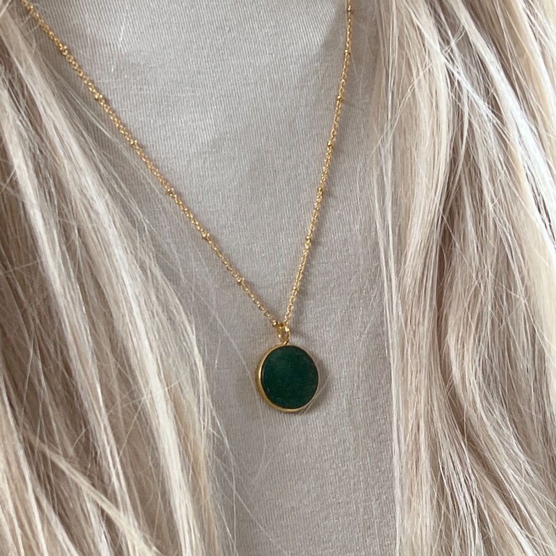 Jade coin necklace cheap