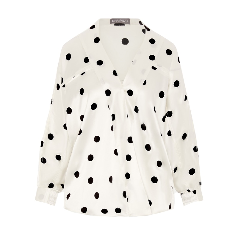 Jade Silk Sports Luxe Shirt - Polka Dot | The Summer Edit | Wolf & Badger