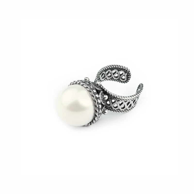 Thumbnail of Large Single Pearl Ring image