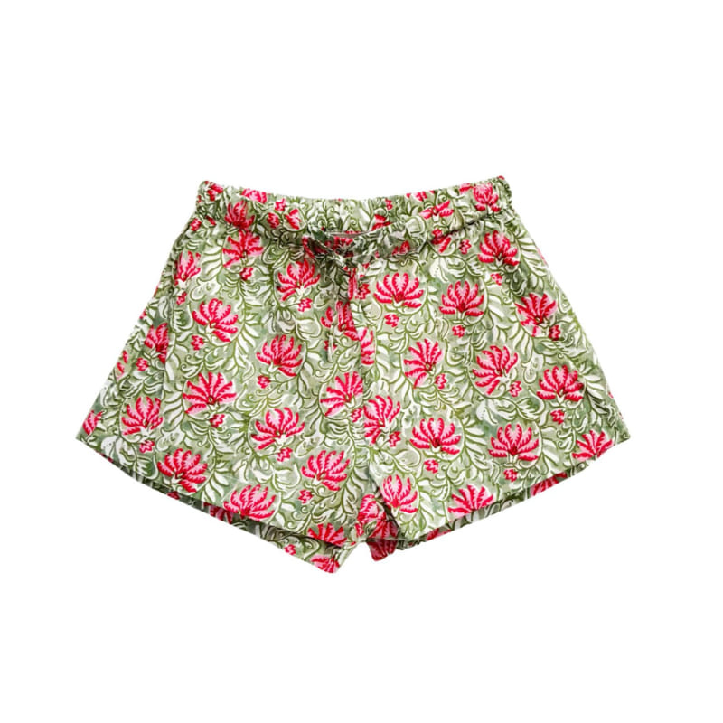 Thumbnail of Jaipur Floral Green And Pink Shorts image