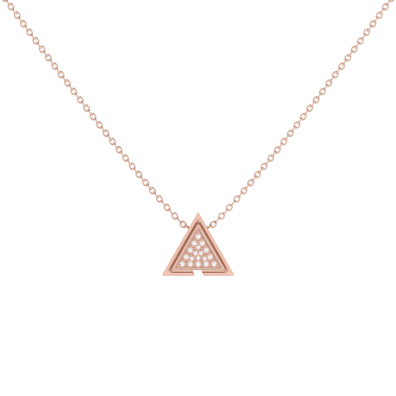 Thumbnail of Skyscraper Triangle Necklace In 14 Kt Rose Gold Vermeil On Sterling Silver image