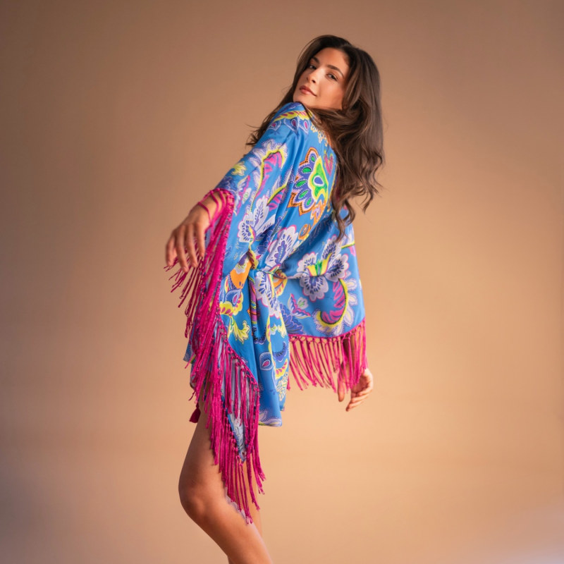 Thumbnail of Jamila Fringed Paisley Kaftan image