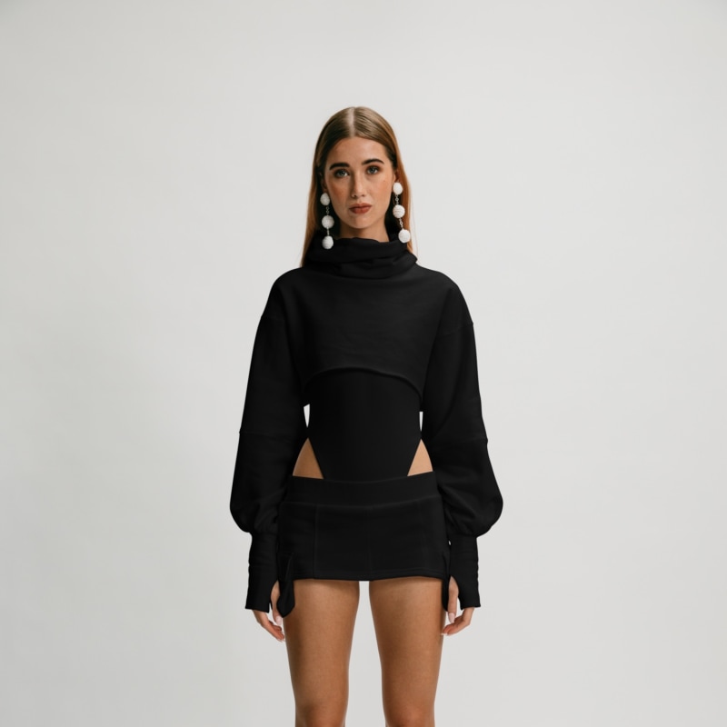 Thumbnail of Jarra Cropped Turtleneck Sweatshirt image