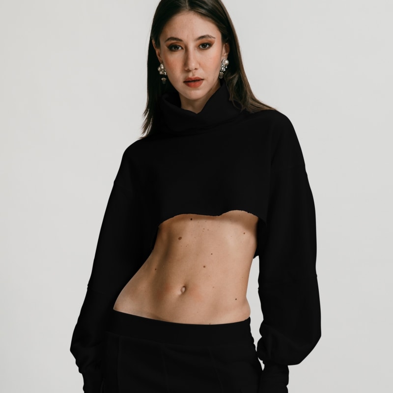 Thumbnail of Jarra Cropped Turtleneck Sweatshirt image