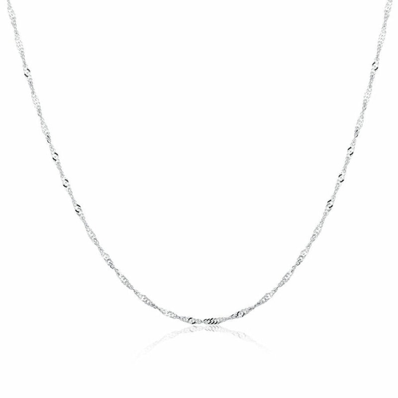 Twisted silver chain necklace hot sale