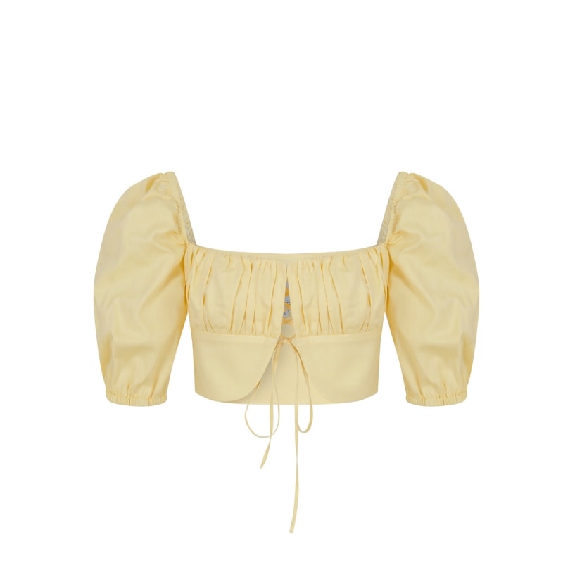 Thumbnail of Grace Ruched Top In Yellow image