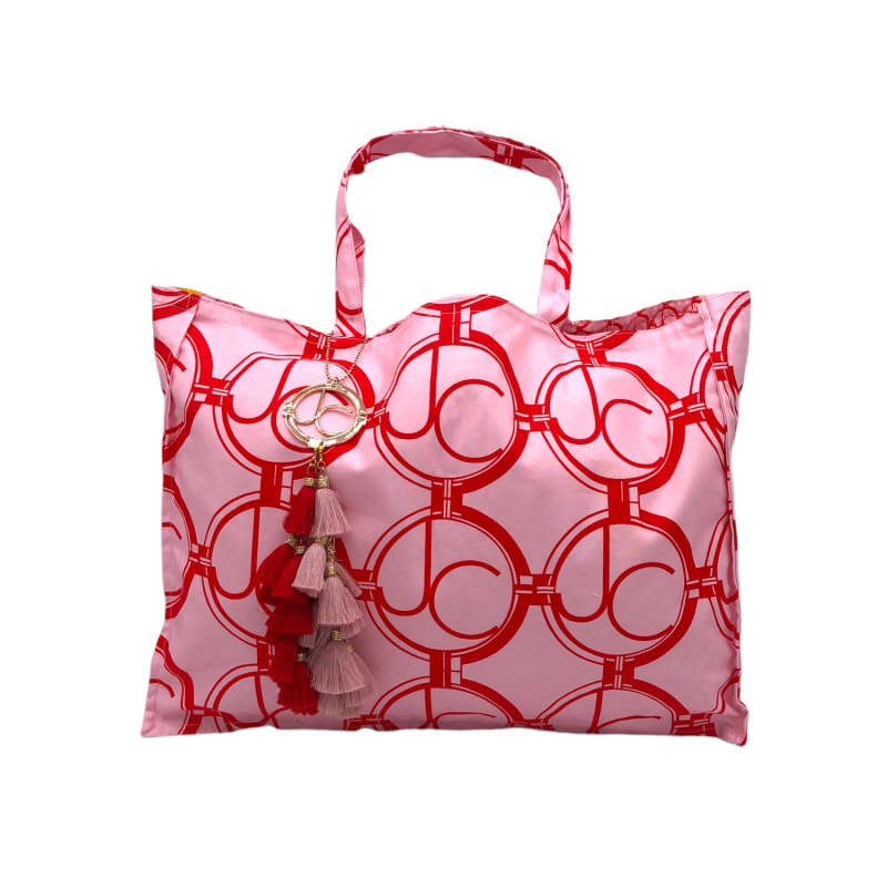 Jc Jumbo & Mini Ruby Limon Medallion Reversible Tote Bag