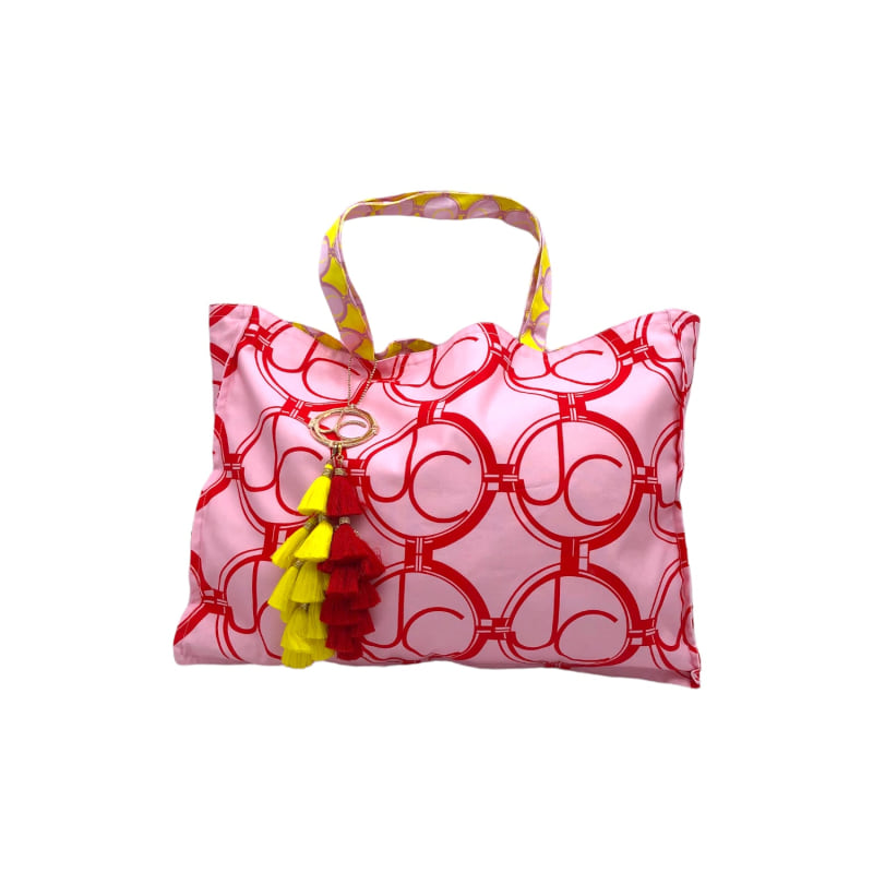 Jc Jumbo & Mini Limone Medallion Reversible Tote Bag, Julia Clancey