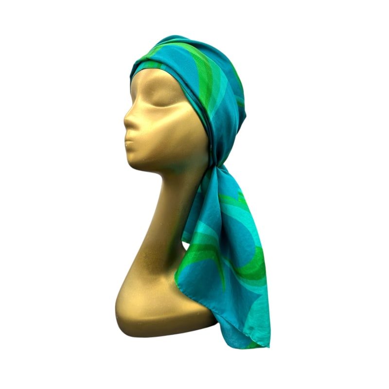 Jcjc Teal Silk Scarf Julia Clancey Wolf & Badger