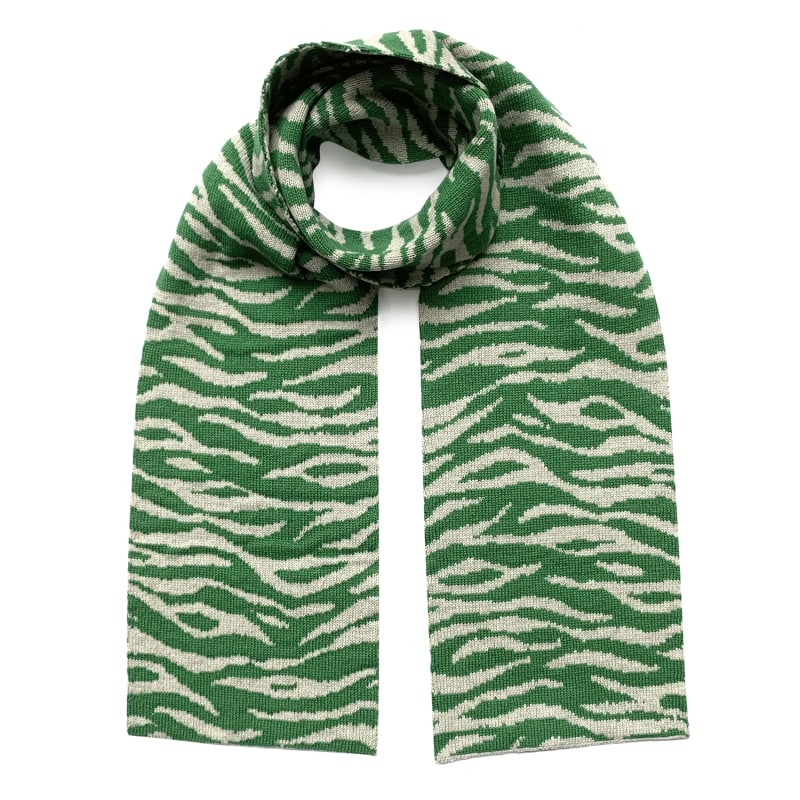 Thumbnail of Tiger Wool & Cashmere Scarf Green image