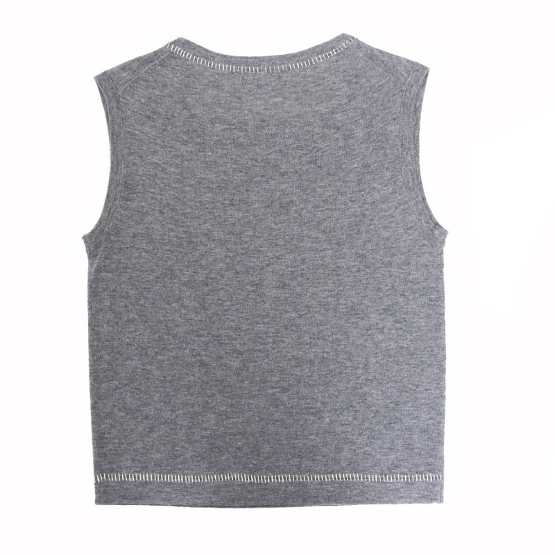 Thumbnail of Crew Vest Top - Grey image