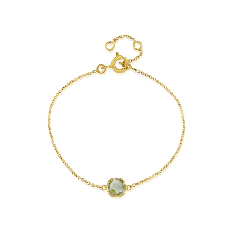 Thumbnail of Brooklyn Green Amethyst & Gold Vermeil Bracelet image