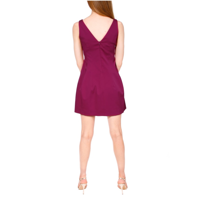 Thumbnail of Jeanne Magenta Mini A Line Slevelles Dress image