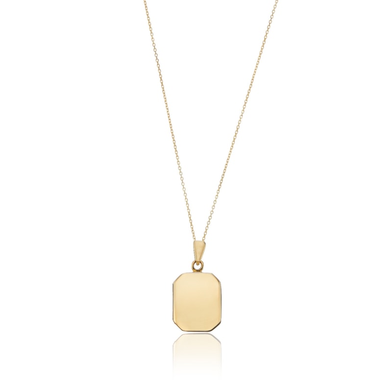 Thumbnail of Gold Small Square Locket Necklace image