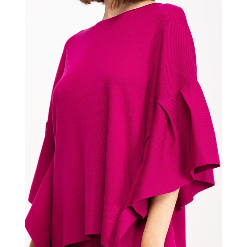 Pink poncho sweater clearance