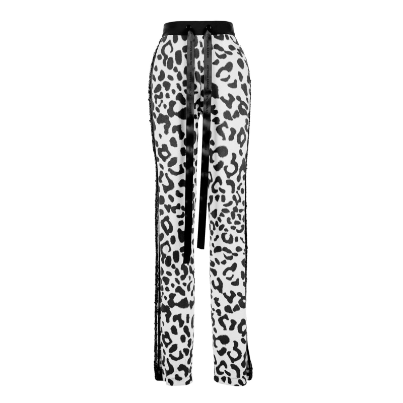 Jersey Pants In Animal Print - Black & White | VICTORIA RAINER