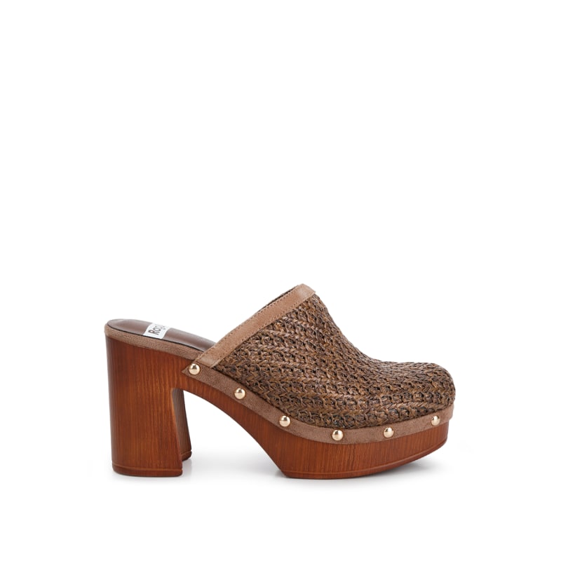 Thumbnail of Jeydena Raffia Platform Clogs In Brown image