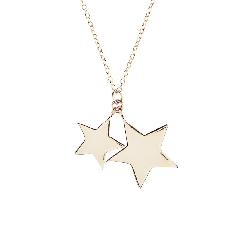 Thumbnail of Cosmic Double Star Pendant Necklace - Rose Gold image