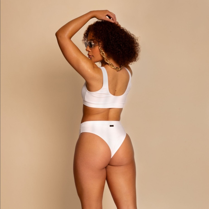 Thumbnail of Tide White High Waisted Bikini image