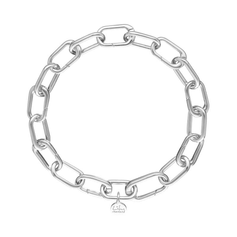 Amazing unique design sterling silver gorgeous link chain bracelet