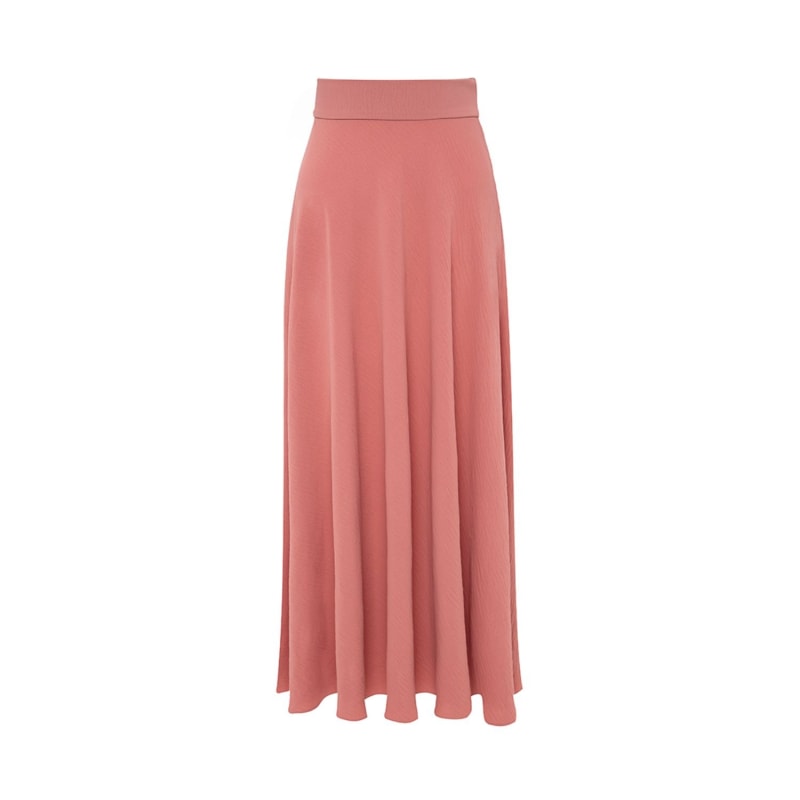 Long flowy pink skirt on sale