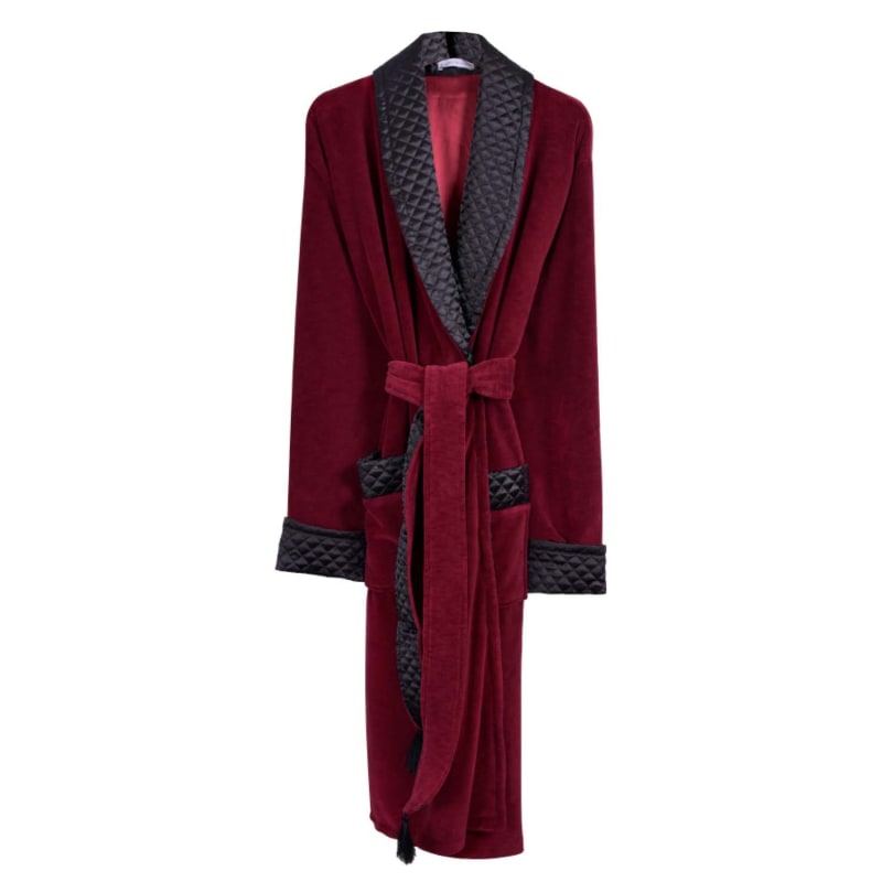 Thumbnail of Astor Luxury Cotton Long Velvet Smoking Jacket image