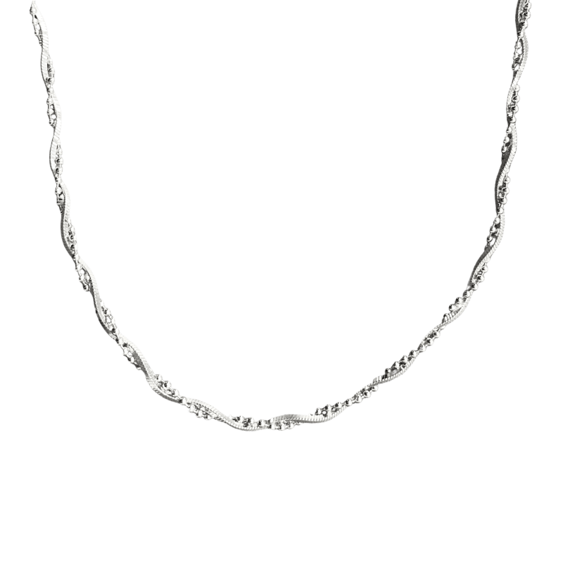 Twisted silver hot sale chain