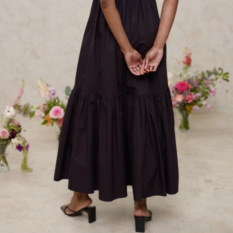 Thumbnail of Olivia Tie Strap Maxi Dress - Black image