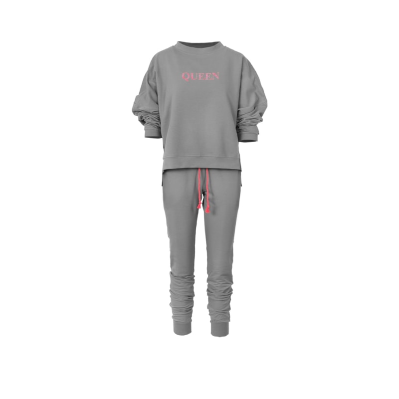 Thumbnail of Gray Tracksuit With Embroidery image