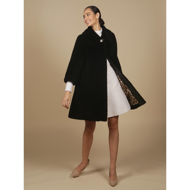 Thumbnail of Vivien Wool Swing Coat In Nero image