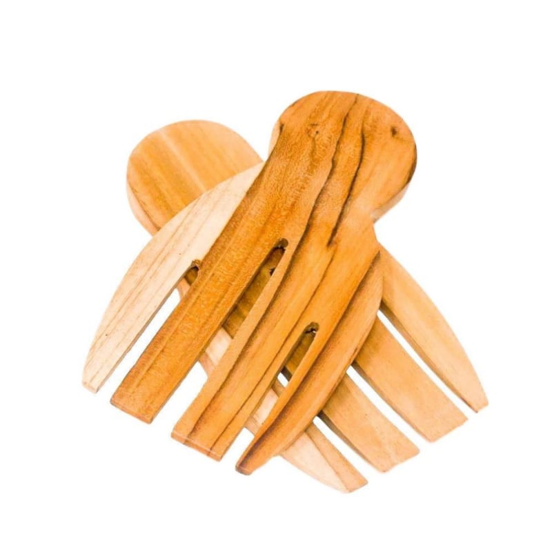 Thumbnail of Wide Vintage Teak Serving Tongs image