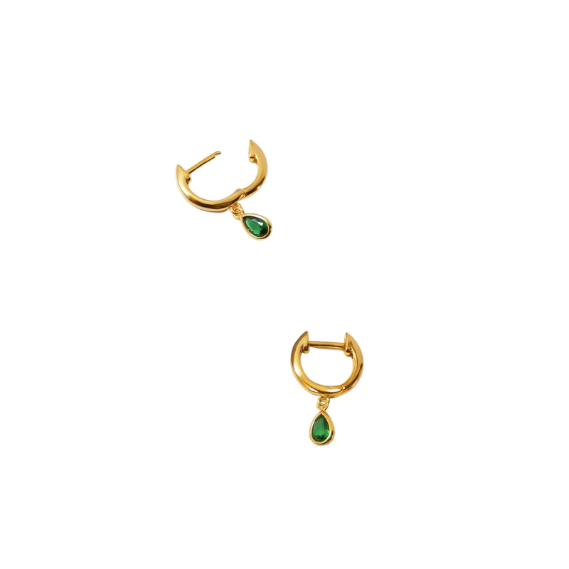 Thumbnail of Classic Green Icy Drop Earrings image